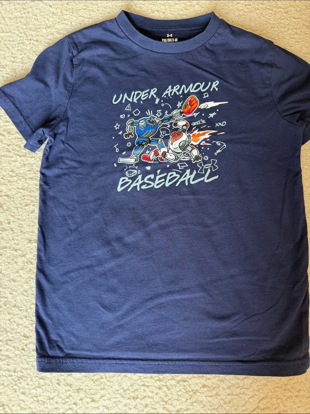 Under Armour Navy Graphic Baseball Robot Tee